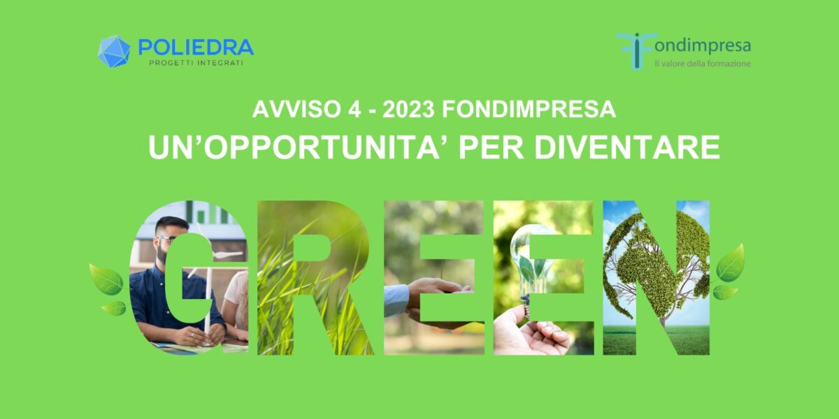 Avviso 4 2023 Fondimpresa - Una opportunità per diventare green